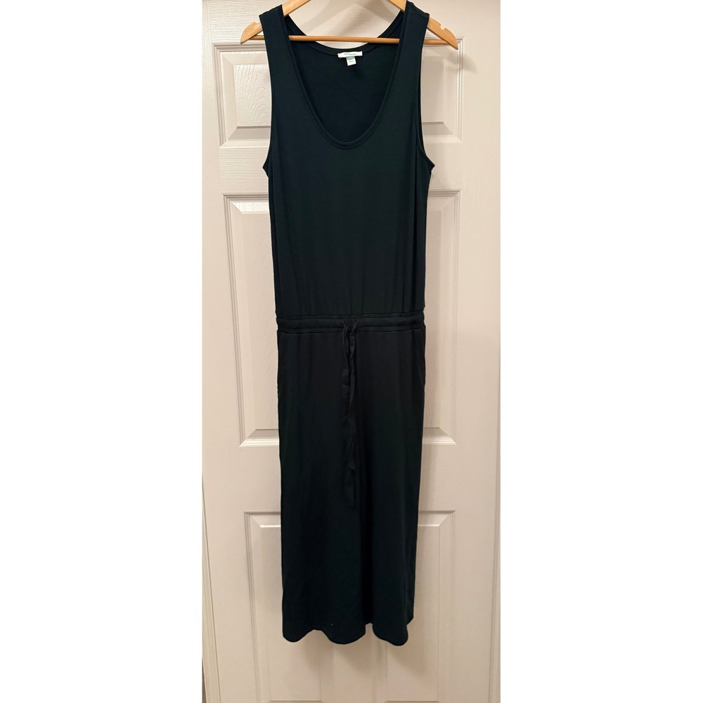 Daily Ritual Jumpsuit Women S Green Sleeveless Scoop Neck Wide Leg Drawstring